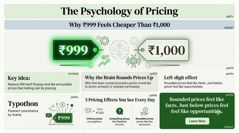 The Psychology of Pricing: Why ₹999 Feels Cheaper Than ₹1,000